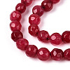 Dyed Natural White Jade Beads Strands G-T139-4mm-60-09-3