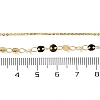 Brass Cable & Flat Sequin Chains Necklaces for Women NJEW-D302-40G-5