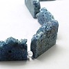 Electroplated Natural Druzy Crystal Beads Strands G-N0257-05-4