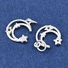 925 Sterling Silver Pave Clear Cubic Zirconia Charms STER-A049-08A-S-2