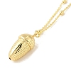 Chestnut Pendant Necklaces NJEW-G082-01A-G-1