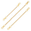3Pcs 3 Styles 304 Stainless Steel Cable Chain Bag Extender Chains FIND-TA00001-2