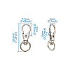 Alloy Swivel Lobster Claw Clasps PALLOY-TA0001-24-8