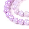 Anti-Tarnish Electroplate Glass Beads Strands GLAA-N056-6mm-03-4