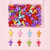 100Pcs Acrylic Pendant PALLOY-FS00039-01-6