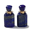 Natural Lapis Lazuli Faceted Perfume Bottle Pendants G-A026-11A-1