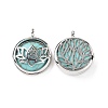 Synthetic Turquoise Locket Pendants G-G982-01P-21-2