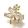 Rack Plating Brass Micro Pave Cubic Zirconia Charms KK-M014-02C-G-2