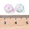 Opaque Spray Painted Glass Beads GLAA-G118-01G-3