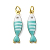 304 Stainless Steel Enamel Pendants X-STAS-E550-40G-02-1
