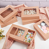 Folding Kraft Paper Cardboard Jewelry Gift Drawer Boxes CON-WH0092-27-3