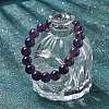 Natural Amethyst Bead Stretch Bracelets BJEW-K212-C-034-5