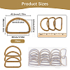 20Pcs Iron D Rings IFIN-SP0001-21B-AB-2