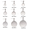 18Pcs 9 Size 304 Stainless Steel Stud Earring Settings STAS-LS0001-11P-1