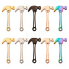 Biyun 10Pcs 5 Colors 304 Stainless Steel Pendants FIND-BY0001-03-8