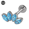 G23 Titanium with Cubic Zirconia Threadless Labrets WGA6216-07-1