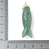 Natural Green Aventurine Carved Pendants G-P599-07G-06-3