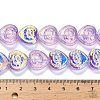 Electroplate Baking Paint Glass Beads Strands EGLA-K061-13A-AB07-4