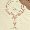Ocean Iron Conch Shell Starfish Shape Pendant Y Necklaces for Vacation Beach Travel Jewelry LS-YJ1922-2