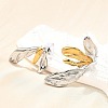 304 Stainless Steel Two-tone Stud Earrings for Women EJEW-R023-01GP-04-2