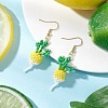 304 Stainless Steel Glass Seed Beads Carrot Dangle Earrings EJEW-MZ00579-04-1