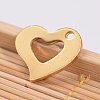 Ion Plating(IP) 304 Stainless Steel Open Heart Charms STAS-G130-30G-2