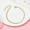 304 Stainless Steel Curb Chain & Paperclip Chain Bracelets BJEW-JB14161-01-2