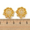 Rack Plating Brass Micro Pave Clear Cubic Zirconia Bead Caps KKB-L215-045G-3