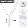 6Pcs 304 Stainless Steel Pendant Necklace NJEW-CA0001-20P-2
