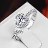 Classic Heart Brass Cubic Zirconia Rings for Women RJEW-BB06119-7D-4