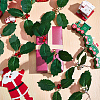 45Pcs Foam & Cloth Artificial Holly Leaves AJEW-SC0031-52B-7