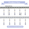 12M Polyester Fringe Lace Trims SRIB-WH0026-26C-2