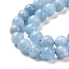 Round Natural Aquamarine Bead Strands G-F289-03-8mm-4