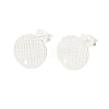 304 Stainless Steel Ear Stud Findings STAS-O119-14C-S-1