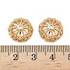 Brass Micro Pave Clear Cubic Zirconia Bead Caps KK-S350-09G-2