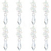8Pcs Glass Pendants PALLOY-SP00008-1