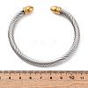 304 Stainless Steel Cuff Bangles BJEW-P310-09GP-5