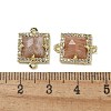 Natural Sunstone Faceted Square Links G-I375-03G-04-3