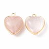 Natural Rose Quartz Pendants G-C005-01G-15-3