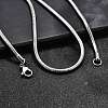 Tarnish Resistant 304 Stainless Steel Snake Chain Necklaces LS-STAS-M174-005P-3.2A-4