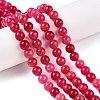 Dyed Natural White Jade Beads Strands G-T138-8mm-210-36-1