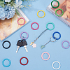 SUPERFINDINGS 30Pcs 15 Colors Zinc Alloy Spring Gate Rings FIND-FH0005-87B-4