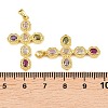 Brass Micro Pave Cubic Zirconia Pendants X-KK-H262-08G-3