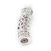 Brass Micro Pave Cubic Zirconia Beads ZIRC-F001-66P-2