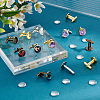   24Pcs 3 Style Rack Plating Brass Cufflinks KK-PH0006-69-5