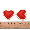 Iron Enamel Pendants IFIN-K339-05G-01-3