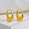 Oval Brass Hoop Earrings for Women EJEW-G391-09G-1