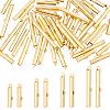 48Pcs 4 Styles 304 Stainless Steel Slide On End Clasp Tubes STAS-UN0058-14-1