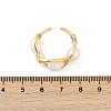 Brass Pearls Open Cuff Rings for Women KK-D301-04G-3