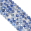 2 Strands Natural Blue Spot Jasper Round Beads Strands G-OC0005-71-1